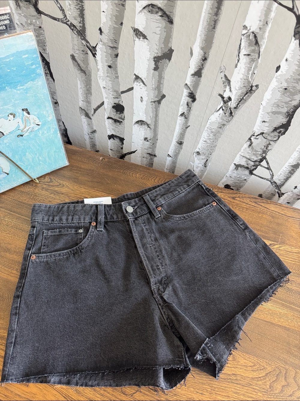 H&M Black Denim Cutoff Shorts
